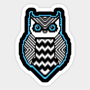 Pixel Owl Pattern Sticker